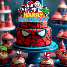 Lade das Bild in den Galerie-Viewer, Spiderman Spider-Verse Geburtstag Party Deko Set mit 30 Teilen
