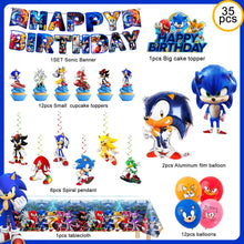 Lade das Bild in den Galerie-Viewer, Sonic der Igel Geburtstags-Deko-Set mit 21 Teilen inkl. Happy Birthday Banner
