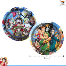 Lade das Bild in den Galerie-Viewer, One Piece Luffy Geburtstags Deko Teller, Becher, Ballons uvm.
