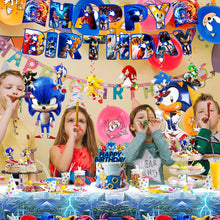 Lade das Bild in den Galerie-Viewer, Sonic der Igel Geburtstags-Deko-Set mit 21 Teilen inkl. Happy Birthday Banner
