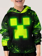Minecraft Creeper Hoodies Pullover für Kinder