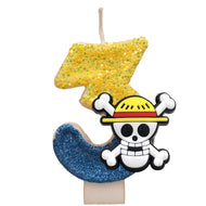 One Piece Geburtstagskerze mit Jahreszahl Luffy