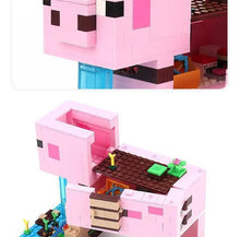 Lade das Bild in den Galerie-Viewer, Das Schweinehaus Minecraft Klemm-Baustein Spielzeug Set
