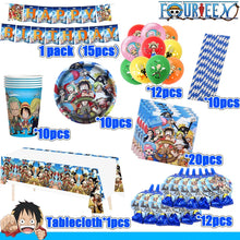 Lade das Bild in den Galerie-Viewer, One Piece Luffy Geburtstags Deko Teller, Becher, Ballons uvm.
