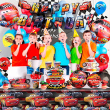 Lade das Bild in den Galerie-Viewer, Cars Kindergeburtstags Deko Set mit 116 Teilen Lightning Mcqueen
