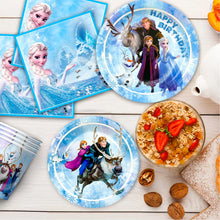 Lade das Bild in den Galerie-Viewer, 161teiliges Eiskönigin Frozen Party Geburtstag Becher, Teller, Tischdecke, Servietten etc. Set
