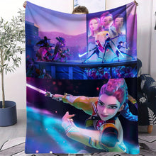Lade das Bild in den Galerie-Viewer, Flauschige Hunterix K-Pop Demon Hunters Flanelldecken in 31 verschiedenen Motiven
