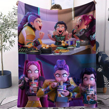 Lade das Bild in den Galerie-Viewer, Flauschige Hunterix K-Pop Demon Hunters Flanelldecken in 31 verschiedenen Motiven
