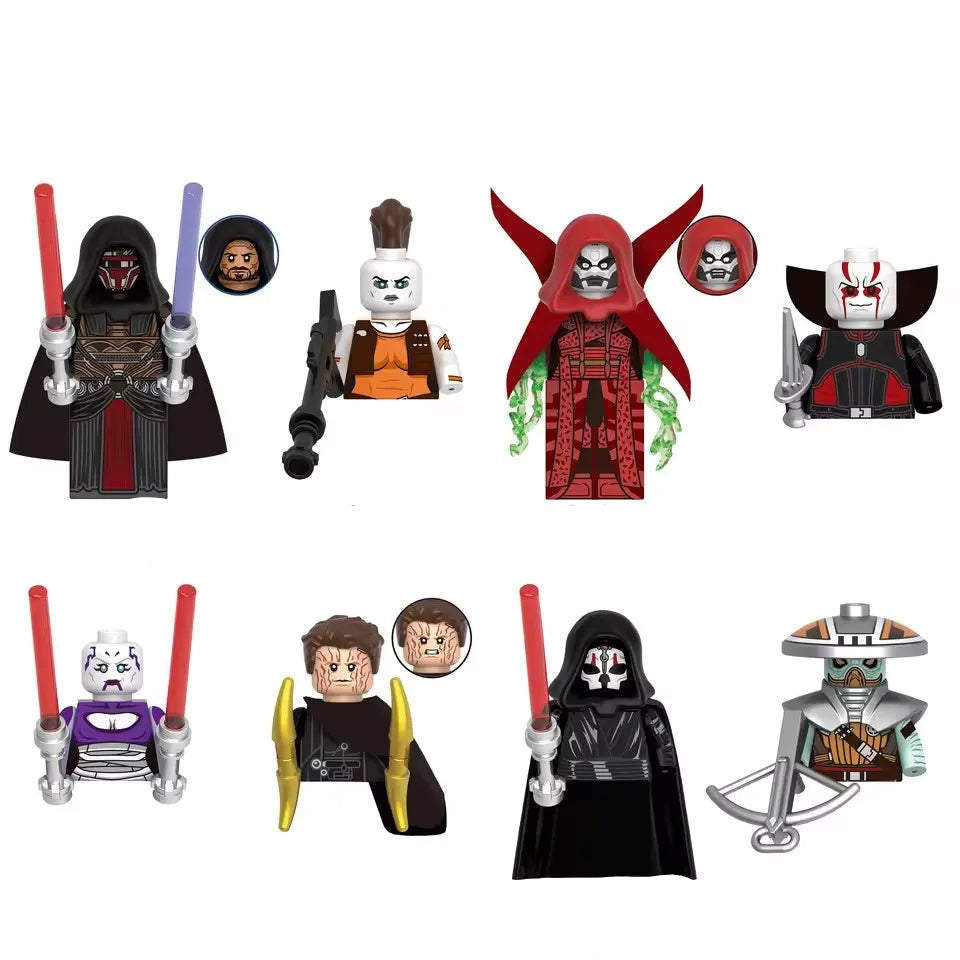 Star Wars Darth Revan, Aurra Sing, Talzin, The Son, Asjajj Ventress, Dryden Vos, Darth Nihilus, Embo Mini Figuren Set