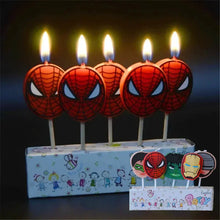 Lade das Bild in den Galerie-Viewer, 5 Stk. Spiderman oder Superhelden Kerzen für Geburtstag, Deko etc.
