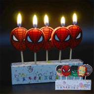 5 Stk. Spiderman oder Superhelden Kerzen für Geburtstag, Deko etc.