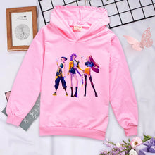 Lade das Bild in den Galerie-Viewer, Niedlicher Hunterx Kpop Demon Hunter Kapuzenhoodie Pullover für Kinder
