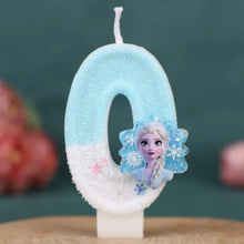 Lade das Bild in den Galerie-Viewer, Die Eiskönigin Frozen Geburtstagskerzen Kindergeburtstag mit Jahreszahl
