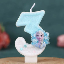 Lade das Bild in den Galerie-Viewer, Die Eiskönigin Frozen Geburtstagskerzen Kindergeburtstag mit Jahreszahl
