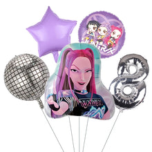 Lade das Bild in den Galerie-Viewer, Kpop Demon Hunters Ballon Set mit Jahreszahl für Geburtstag, Ehrentag, Kindergeburtstag
