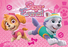 Lade das Bild in den Galerie-Viewer, Pinke Paw Patrol Happy Birthday Poster Banner mit Skye und Everest Motiven
