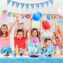 Lade das Bild in den Galerie-Viewer, Die Eiskönigin Frozen Geburtstag Party Deko - Teller, Becher und Servietten (120 Stk. im Set)
