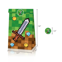 Lade das Bild in den Galerie-Viewer, 12 Stk. Minecraft Goodie Tüten für Party, Feier, Geburtstag
