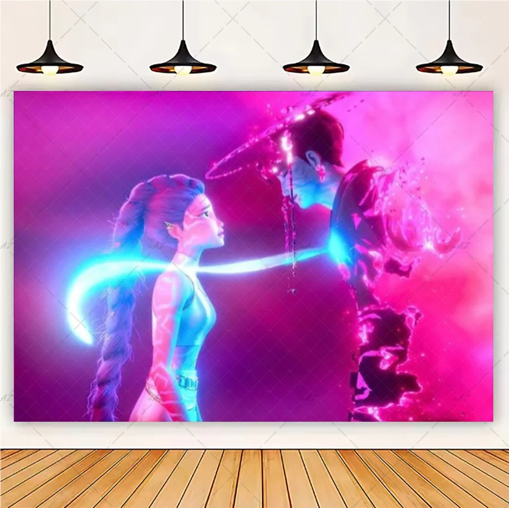 HUNTR/X‌ KPop Demon Hunters‌ Feier Party Große Poster für Geburtstag etc.
