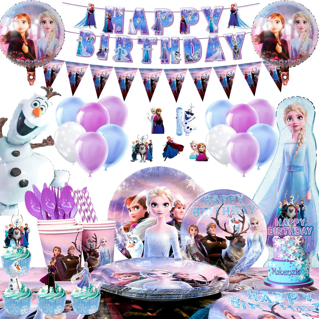Frozen Die Eiskönigin Elsa Anna Geburtstag Deko Feier Set mit 184 Teilen