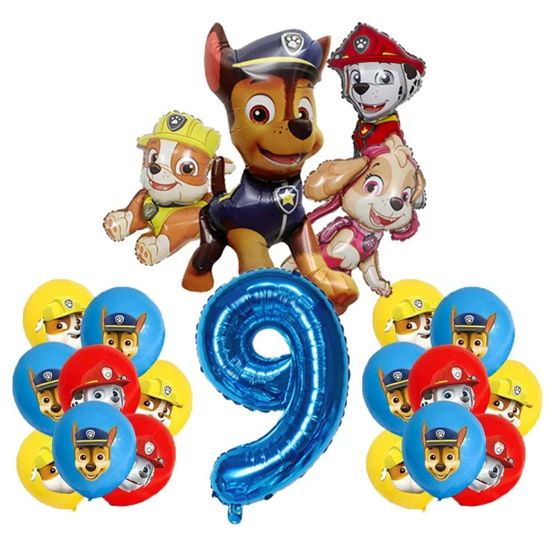 Paw Patrol Geburtstags Luftballons mit Jahreszahl