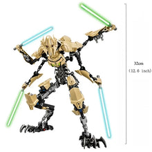 Lade das Bild in den Galerie-Viewer, Star Wars General Grievous mit Lichtschwerter Baustein Figur (ca. 32cm)
