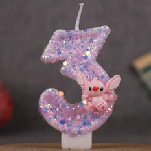 Lade das Bild in den Galerie-Viewer, Pinke Angel und Lilo &amp; Stitch Geburtstagskerzen mit Jahreszahl

