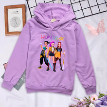 Lade das Bild in den Galerie-Viewer, Niedlicher Hunterx Kpop Demon Hunter Kapuzenhoodie Pullover für Kinder
