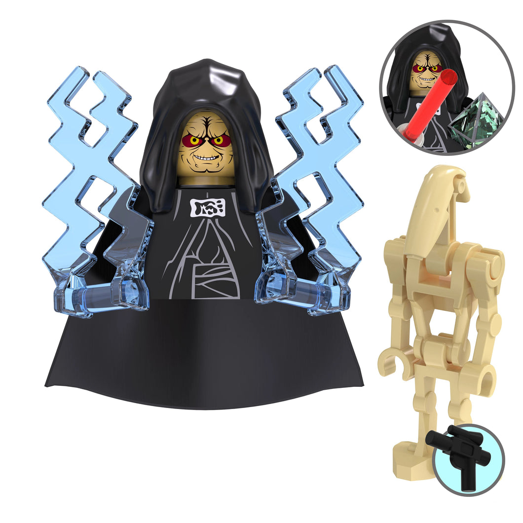 Luke, Palpatine, Ahsoka, Mace Windu Star Wars Figuren