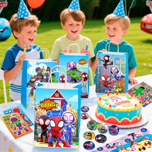 Lade das Bild in den Galerie-Viewer, Spider-Man &amp; Freunde Dekko Set für Kindergeburtstag mit 110 Spiederman Deko Artikeln
