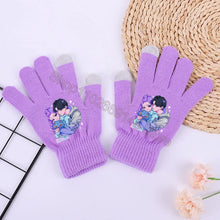 Lade das Bild in den Galerie-Viewer, Wärmende K Pop Demon Hunter Winterhandschuhe in Lila
