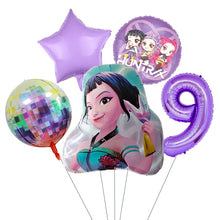 Lade das Bild in den Galerie-Viewer, Kpop Demon Hunters Ballon Set mit Jahreszahl für Geburtstag, Ehrentag, Kindergeburtstag
