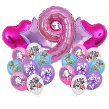 Lade das Bild in den Galerie-Viewer, 21 Stk. Kpop Demon Hunters Geburtstags Ballons mit Jahreszahl für Feier, Party etc.
