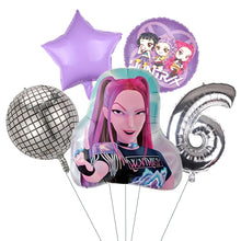 Lade das Bild in den Galerie-Viewer, Kpop Demon Hunters Ballon Set mit Jahreszahl für Geburtstag, Ehrentag, Kindergeburtstag

