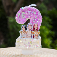 Lade das Bild in den Galerie-Viewer, Kpop Demon Hunters Geburtstagskerze mit Jahreszahl, mit Rumi, Zoey, Mira Motiv
