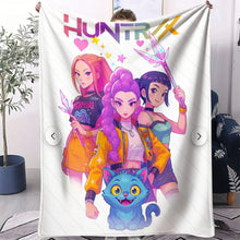 Lade das Bild in den Galerie-Viewer, Flauschige Hunterix K-Pop Demon Hunters Flanelldecken in 31 verschiedenen Motiven
