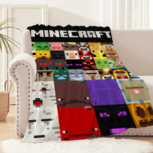 Lade das Bild in den Galerie-Viewer, Flauschige Flanell Decke im Minecraft Look
