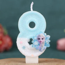 Lade das Bild in den Galerie-Viewer, Die Eiskönigin Frozen Geburtstagskerzen Kindergeburtstag mit Jahreszahl
