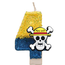 Lade das Bild in den Galerie-Viewer, One Piece Geburtstagskerze mit Jahreszahl Luffy
