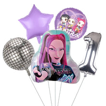 Lade das Bild in den Galerie-Viewer, Kpop Demon Hunters Ballon Set mit Jahreszahl für Geburtstag, Ehrentag, Kindergeburtstag
