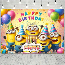 Lade das Bild in den Galerie-Viewer, Minions Happy Birthday Geburtstag Poster Hintergrund Banner
