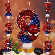 Spider-Man Geburtstag Kerze mit Jahreszahl