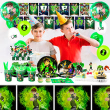 Lade das Bild in den Galerie-Viewer, Ben-10 Kindergeburtstags Set mit vielen Ballons und Deko Artikeln
