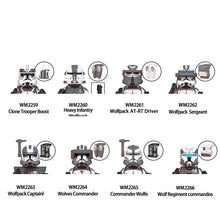 Lade das Bild in den Galerie-Viewer, Star Wars Clone Trooper Wolf Pack 8 Mini Figuren Set
