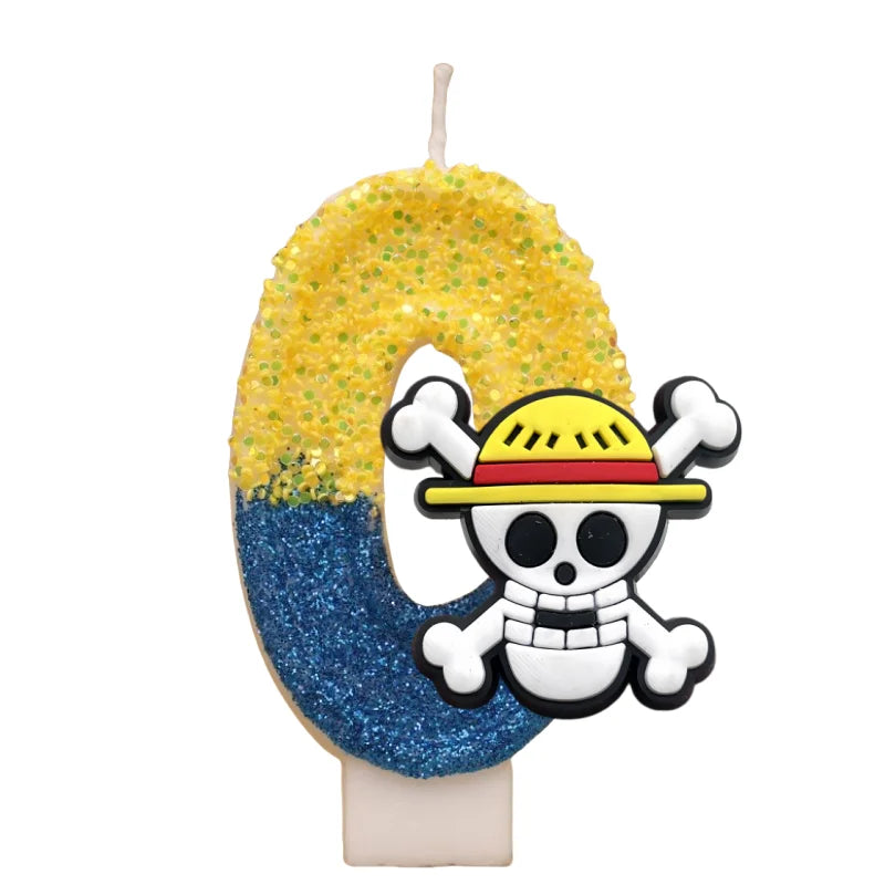 One Piece Geburtstagskerze mit Jahreszahl Luffy