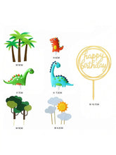 Lade das Bild in den Galerie-Viewer, Dinosaurier Kuchen Torten Deko Figuren Set mit 13 Teilen - für Geburtstagsfeier und Mottoparty
