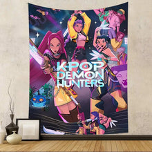 Lade das Bild in den Galerie-Viewer, Kpop D-Demon Hunters HIntergrund Poster Wand Deko für Feier, Event, Geburtstag
