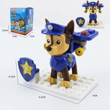 Lade das Bild in den Galerie-Viewer, 6er Set Paw Patrol Baustein Figuren mit Chase, Marshal, Rubble, Skye etc.
