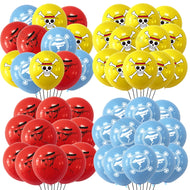 One Piece Luffy Luftballons (12 oder 24 Stk.) für Geburtstag, Feier