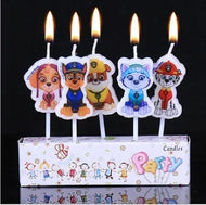 Paw Patrol Kerzen für Geburtstag, Kuchen, Party - 5 Stk. Kerzen im Set